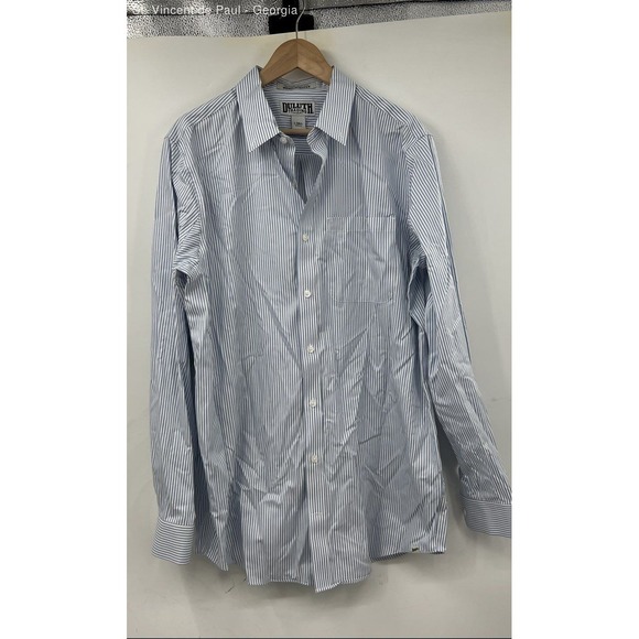 Duluth Trading Co Other - Duluth Trading Long Sleeve Stirped Button Down Shirt Men's Large Tall Blue White